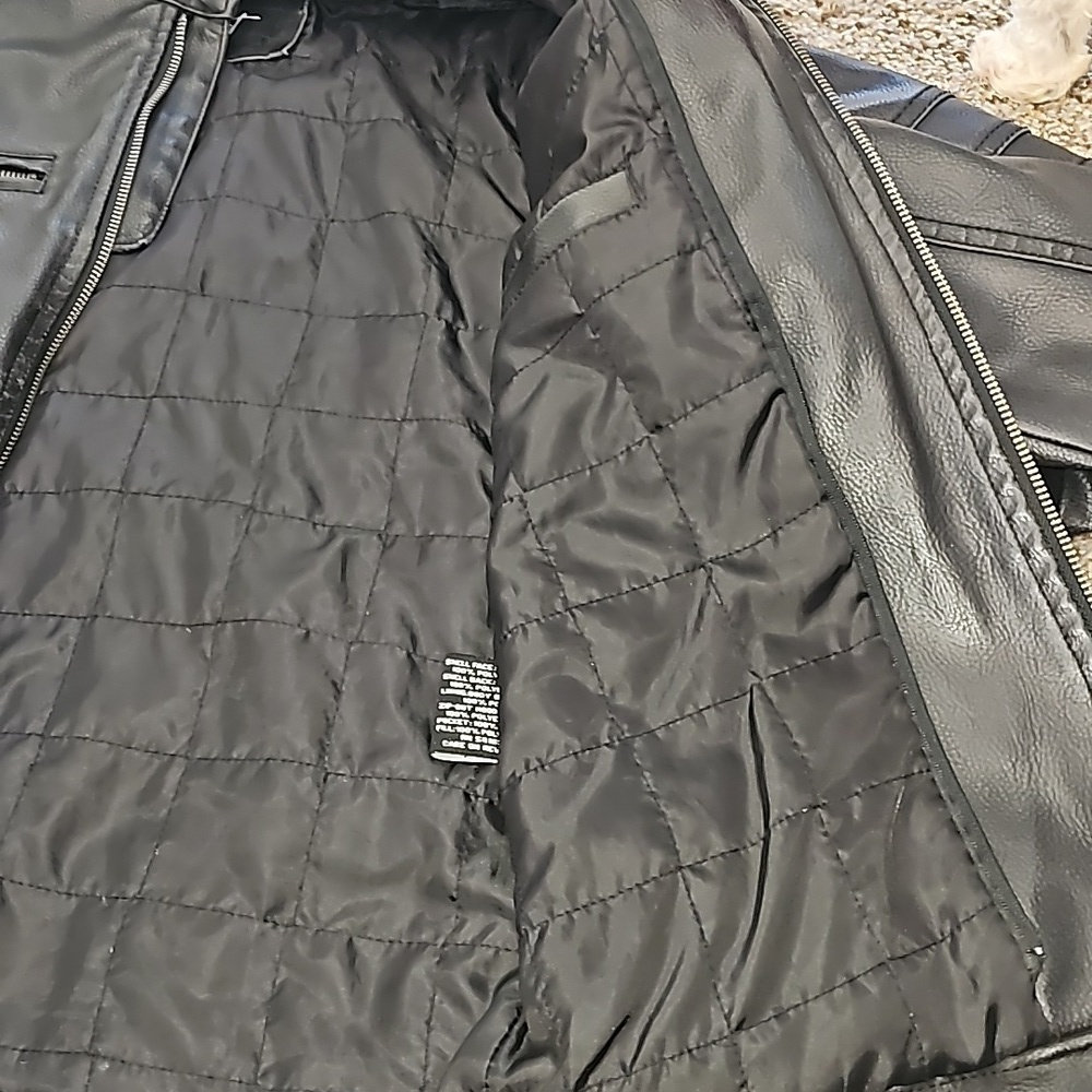 Black Rivet Faux Leather Jacket - Picture 4 of 8